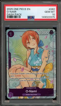 One Piece CCG O-Nami Dash Pk. OP05-062 PSA 10 Gem Mint - Image 1