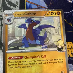Pokemon SV10 Destined Rivals - Cynthia's Gabite - 103/182 - Cosmos Holo Promo - Image 5