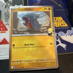 Pokemon Destined Rivals Cynthia's Gible (Cosmos Holo Promo) 102/182 (NM) - Image 1