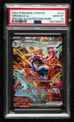 Greninja ex 214 Special Illustration Rare Pokemon Twilight Masquerade - PSA 10 - Image 1