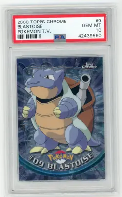 Blastoise (#9) - PSA 10 - 2000 Topps Chrome - Pokemon T.V. - Image 1