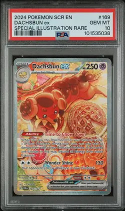 2024 POKEMON SCR EN-STELLAR CROWN SPECIAL ILLUSTRATION RARE DACHSBUN EX PSA 10 - Image 1