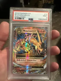 PSA 9 M CHARIZARD EX 13/108 - POKEMON XY EVOLUTIONS 2016 MINT - Image 1