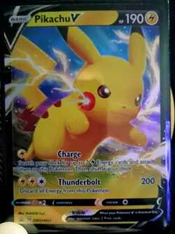 Pikachu V SWSH Black Star Promo Shinning Fates SWSH061 Holo Pokemon TCG NM/M - Image 2