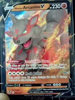 Hisuian Arcanine V 090/195 Ultra Rare Silver Tempest Pokemon TCG NM/M - Image 1
