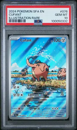 2024 POKEMON SFA EN-SHROUDED FABLE ILLUSTRATION RARE #076 CUFANT PSA 10 - Image 1