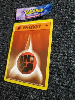 Fighting Energy 97/102 1st Edition Base Set Shadowless 1999 Pokemon LP - Image 2