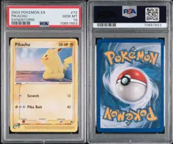 2003 Pokemon PIKACHU #72 Sandstorm PSA 10 - Image 3