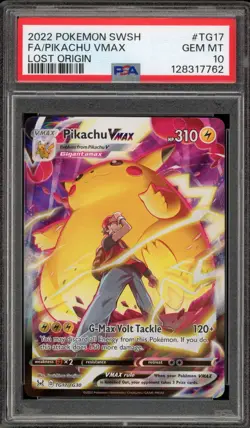 Pokemon Pikachu VMAX Lost Origin Trainer Gallery Full Art #TG17 PSA 10 Gem Mint - Image 1