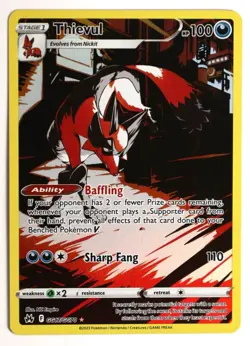 Pokemon TCG Thievul - GG17/GG70 Crown Zenith: Galarian Gallery Holo Ultra Rare - Image 1