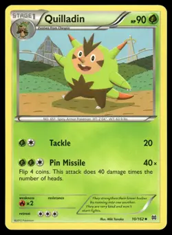 Quilladin 10/162 Uncommon BREAKthrough Pokemon NM - Image 1