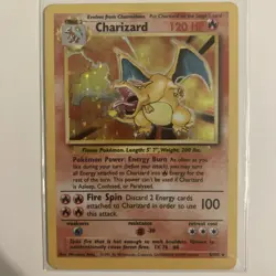 Pokemon TCG Charizard 4/102 Base Set Holo Rare 1999 English 120 HP WotC - Image 1