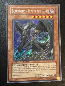 Yugioh Blackwing - Elphin the Raven CT06-ENS01 Limited Ed Secret Rare LP - Image 1