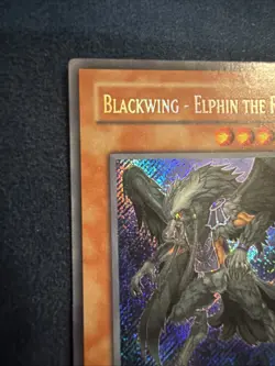 Blackwing - Elphin the Raven Secret Rare 2009 CT06-ENS01 LP Holo Bleed Error - Image 2