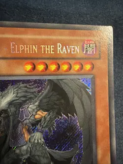Blackwing - Elphin the Raven Secret Rare 2009 CT06-ENS01 LP Holo Bleed Error - Image 3