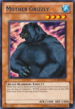 Yugioh! LP Mother Grizzly - Blue - DL12-EN004 - Rare - Unlimited Edition Lightly - Image 1