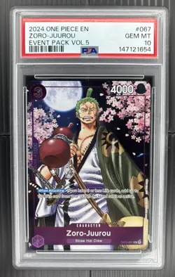 ONE PIECE ZORO-JUUROU 2024 EVENT PACK VOL.5 #067 PSA 10 - Image 1