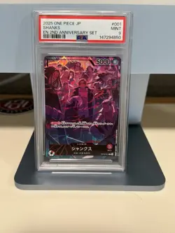 2025 One Piece Japanese English 2nd Anniversary #001 Shanks Psa 9 - Image 1