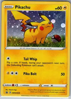 Pikachu - SWSH039 Holo SWSH: Sword & Shield Promo Cards - Pokemon Card - NM - Image 1