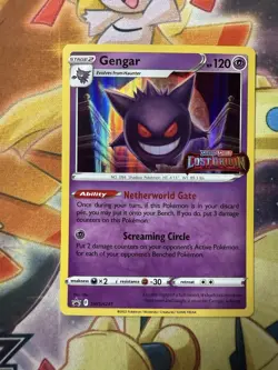 Pokemon Gengar SWSH241 Black Star Promo Lost Origin Prerelease STAMP NM - Image 1