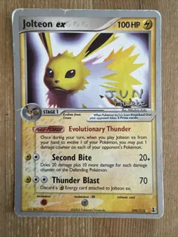 Jolteon ex 109/113 WORLD CHAMPIONSHIP 2007 Delta Species Pokemon Card - DMG - Image 1