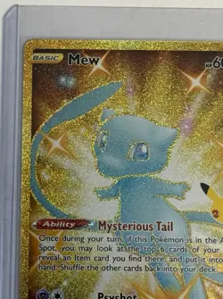 MEW 2021 POKEMON TCG CELEBRATIONS FULL ART GOLD CARD #025/025! - Image 3