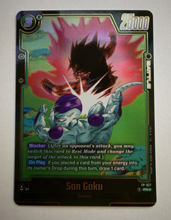 Bandai Dragon Ball Super Card Game Son Goku FP-027 Promo Battle Card 25000 - Image 1