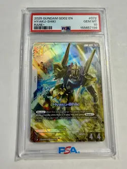 2025 Gundam Card Game Hyaku-Shiki Rare+ GD02-072 PSA 10 POP 16 - Image 1