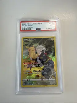 Pokemon Pikachu Lost Origin Trainer Gallery Full Art #TG05 PSA 9 Mint - Image 1