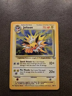 Pokemon TCG Jolteon Jungle 4/64 Holo Unlimited Holo Rare WOTC MP - Image 1