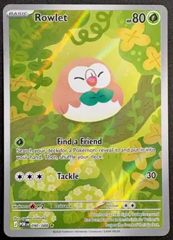 2026 Pokemon - Rowlet 90/88 - ILLUSTRATION RARE FULL ART HOLO - Perfect Order - Image 1