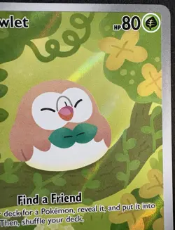 2026 Pokemon - Rowlet 90/88 - ILLUSTRATION RARE FULL ART HOLO - Perfect Order - Image 2