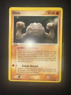 Pokemon Ditto (Geodude) Card 60 HP 62/113 Delta Species LP- - Image 1