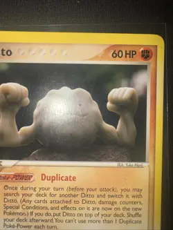 Pokemon Ditto (Geodude) Card 60 HP 62/113 Delta Species LP- - Image 3