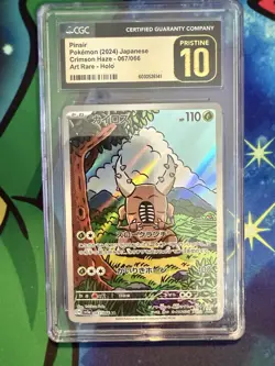 CGC 10 Pristine Pinsir 067/066 AR Art Rare Crimson Haze sv5a Pokemon Card - Image 1