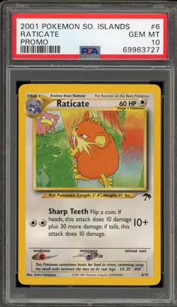 Pokemon Raticate Southern Islands Promo #6 PSA 10 Gem Mint - Image 1