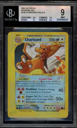 Pokemon Charizard Skyridge Crystal Reverse Holo Secret Rare #146 BGS 9 Mint - Image 1