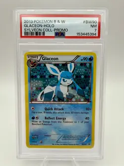 Pokemon Glaceon Sylveon Collection Promo Holo Stage 1 90HP BW90 PSA 7 2013 - Image 1