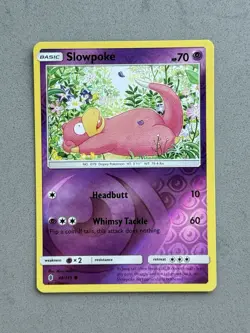 Slowpoke 48/145 Reverse Holo Common 2017 Pokemon SM Guardians Rising ~ LP - NM - Image 1