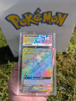 Pokemon TCG Moltres & Zapdos & Articuno GX Hidden Fates 69/68 Ace 10 - Image 1