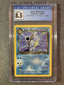 2000 Pokemon 1st Edition Dark Blastoise 20/82 Team Rocket CGC 8.5 (PSA BGS) - Image 1