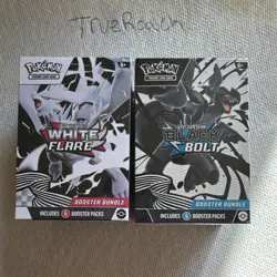 Pokemon Scarlet & Violet White Flare & Black Bolt Booster Bundle Reshiram Zekrom - Image 1