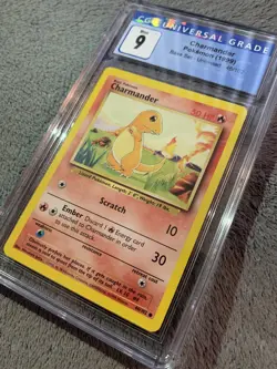 1999 Pokemon Charmander 46/102 Base Set Unlimited CGC 9 (PSA BGS) NM/MINT+ - Image 2