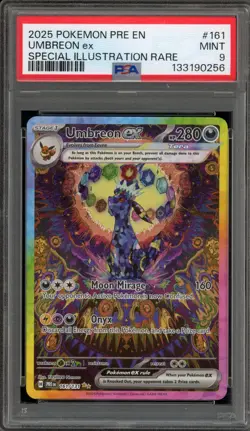 Pokemon Umbreon ex Prismatic Evolutions Special Illustration Rare #161 PSA 9 - Image 1