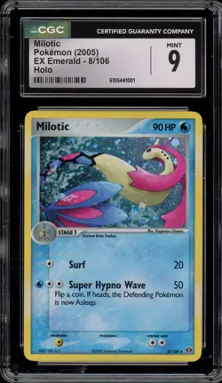 Pokemon Milotic EX Emerald Holo Rare #8 CGC 9 Mint - Image 1