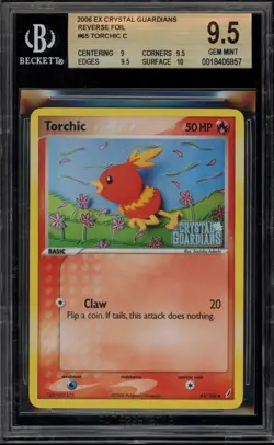 Pokemon Torchic EX Crystal Guardians Reverse Holo #65 BGS 9.5 - Image 1