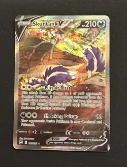 The Pokemon Company Pokemon TCG Skuntank V Ultra Rare Holo 181/195 Eng 210 HP - Image 1