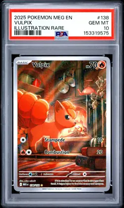 2025 POKEMON MEG EN-MEGA EVOLUTION ILLUSTRATION RARE #138 VULPIX PSA 10 - Image 1