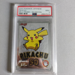 2000 Pokemon PSA 9 Pikachu Meiji Promo Gold and Silver Foil Japanese - Image 4
