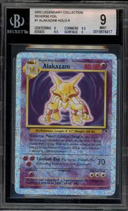 Pokemon Alakazam Legendary Coll. Reverse Holo Rare #1 BGS 9 Mint - Image 1